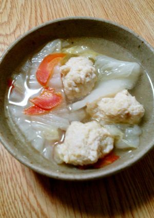 白菜と鶏団子のスープ-レシピのメイン写真