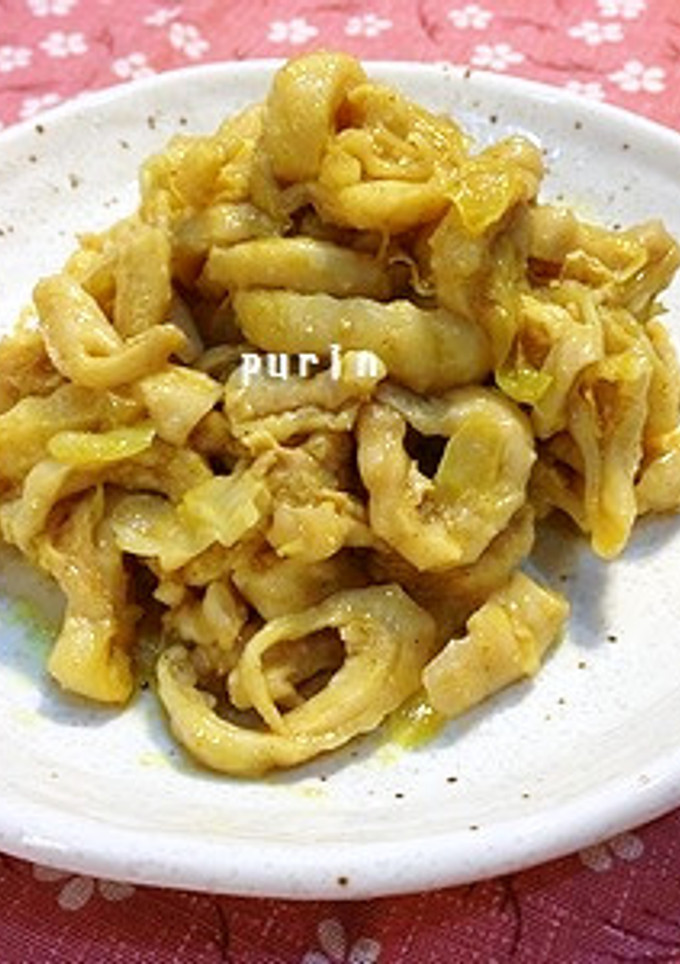 節約料理♪鶏皮の和風カレー炒め-レシピのメイン写真