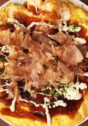 卵とはんぺんだけで♪お好み焼き風-レシピのメイン写真