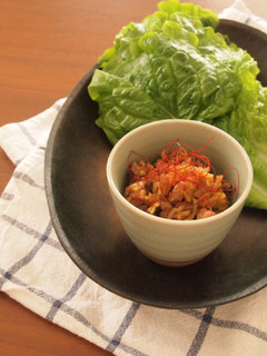 焼そば肉みそのサンチュ巻き-レシピのメイン写真