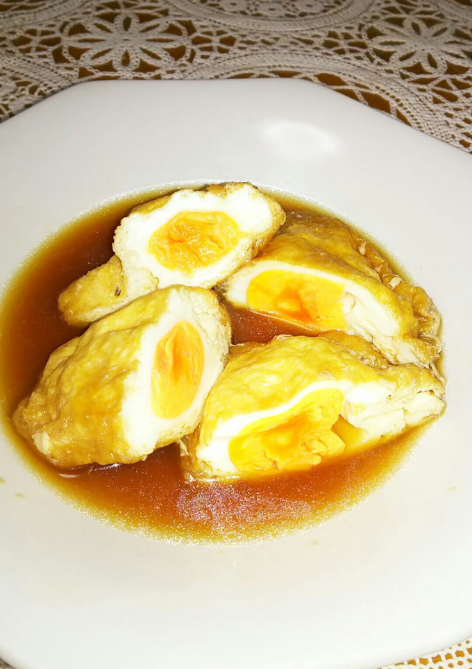 【家庭の味】うす揚げ卵の袋煮♪-レシピのメイン写真