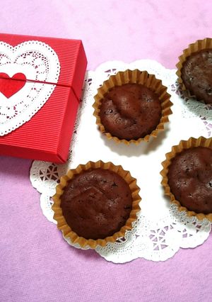 バレンタインに♡簡単チョコプチケーキ-レシピのメイン写真