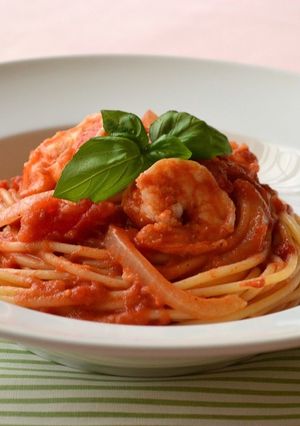 まろやかなエビのトマトパスタ-レシピのメイン写真