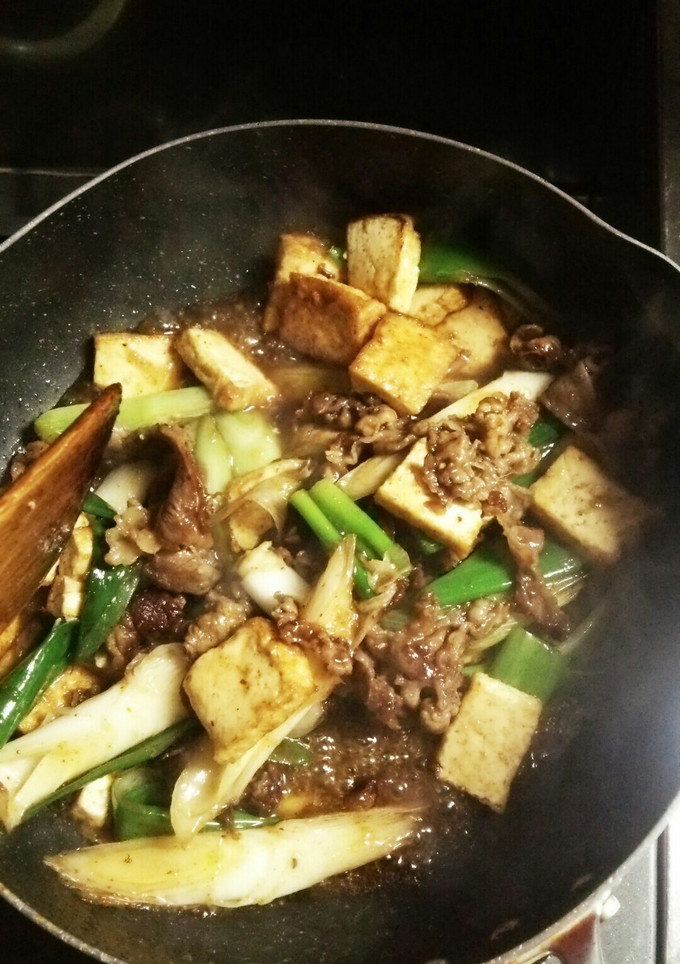牛肉と厚揚げとネギのプルコギ炒め-レシピのメイン写真
