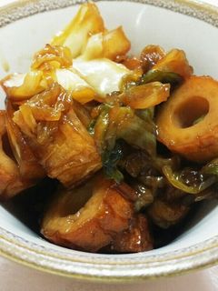 しんなりキャベツとちくわの醤油炒め煮-レシピのメイン写真