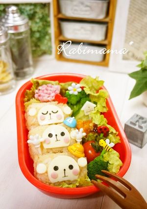 ✿俵おにぎりde可愛いおさるのお弁当✿-レシピのメイン写真