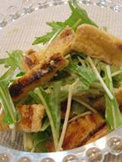 水菜&お揚げのサラダ☆胡麻マヨソース-レシピのメイン写真