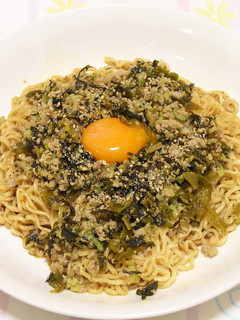 高菜豚そぼろ ドライごまラーメン-レシピのメイン写真