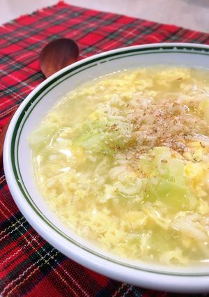 5分で朝ごはん！ワンポット朝ラー雑炊-レシピのメイン写真