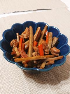 食感柔らか かしわきんぴらごぼう-レシピのメイン写真