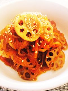 蓮根と白滝の炒め煮-レシピのメイン写真