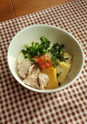 食べごたえ有り！簡単オクラとろろ丼-レシピのメイン写真
