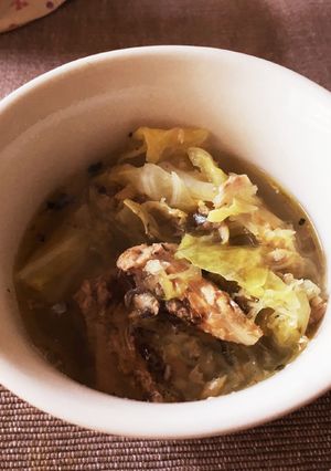 サバ缶とキャベツのスープ-レシピのメイン写真
