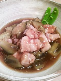 ナスと鶏モモの治部煮からお蕎麦-レシピのメイン写真
