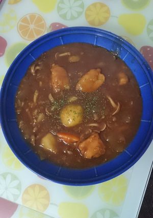 お肉ゴロゴロ鶏胸でビーフシチュー-レシピのメイン写真