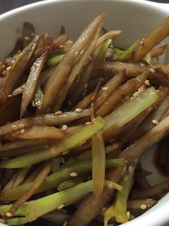 新ごぼうとセロリのきんぴら!-レシピのメイン写真