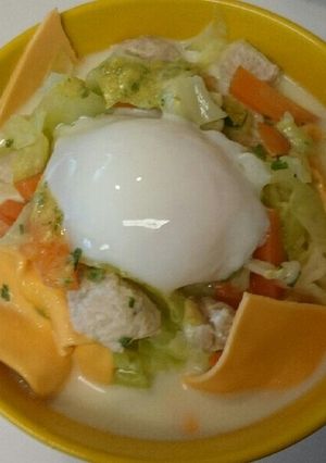野菜たっぷりカルボナーラ風ラーメン-レシピのメイン写真