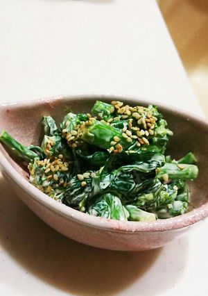 パパっと！菜の花の辛子マヨ和え-レシピのメイン写真