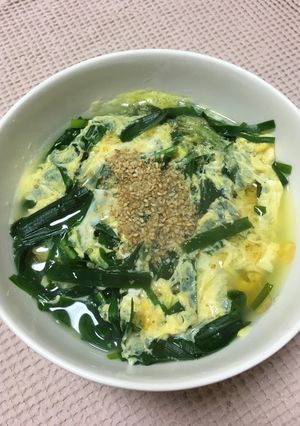 ニラ玉塩ラーメン！-レシピのメイン写真