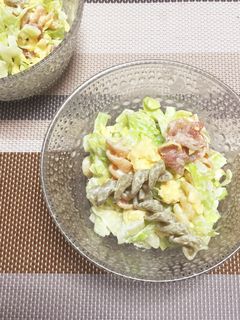 茹でキャベツと炒り卵のサラダ-レシピのメイン写真