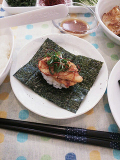 手まきごはん☆鯛の卵黄ごまだれ焼き-レシピのメイン写真