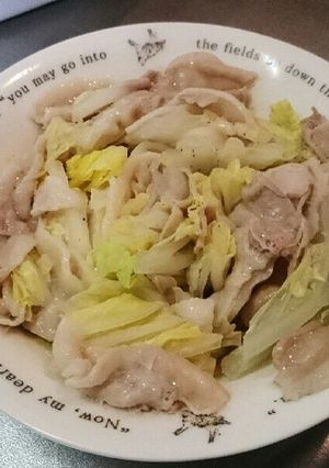 レンジで簡単！豚バラと白菜のミルフィーユ-レシピのメイン写真