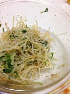 混ぜるだけもやしと水菜の胡麻和え-レシピのメイン写真