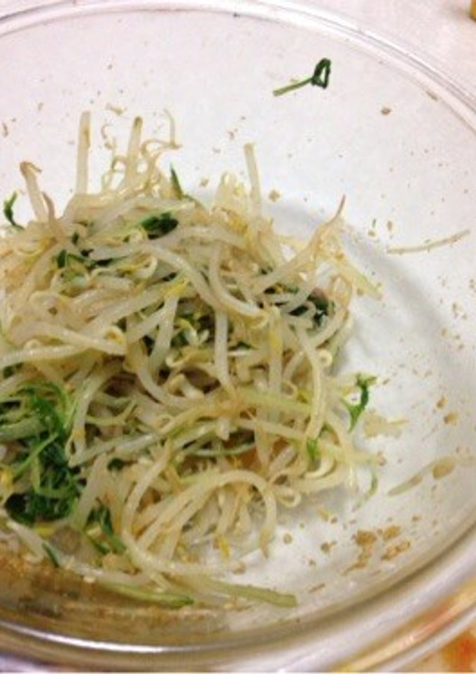 混ぜるだけもやしと水菜の胡麻和え-レシピのメイン写真