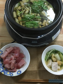 びんちょうまぐろの、シャキま鍋-レシピのメイン写真