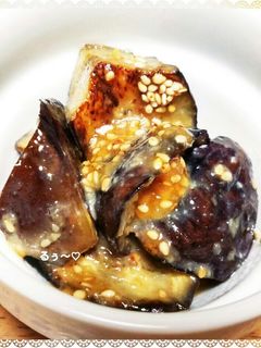 お弁当にも!ごまたっぷりナスの味噌炒め♪-レシピのメイン写真