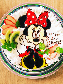バースデー キャラケーキ(ミニーマウス)-レシピのメイン写真