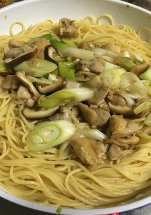 ゆず香る鶏ネギパスタ-レシピのメイン写真