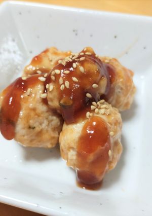 金沢白糀の鶏つくね甘酢あんかけ-レシピのメイン写真