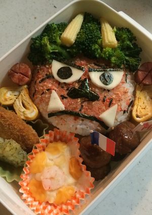 節分 赤オニ キャラ弁-レシピのメイン写真