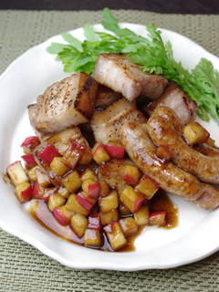 塩漬け豚肉のソテー♪りんごソース-レシピのメイン写真