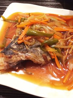 簡単で美味♡白身魚のたっぷり野菜餡掛け-レシピのメイン写真