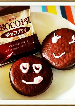 お絵かきチョコパイでバレンタイン☆-レシピのメイン写真