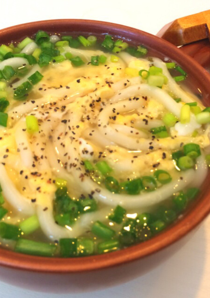 簡単5分♡ふんわり卵の鶏塩煮込みうどん-レシピのメイン写真