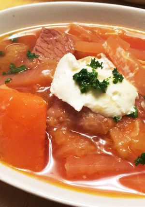 食物繊維豊富なビーツで【本格ボルシチ】-レシピのメイン写真