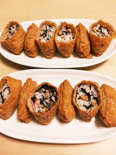 簡単リメイク!ひじきの煮物でおいなりさん-レシピのメイン写真