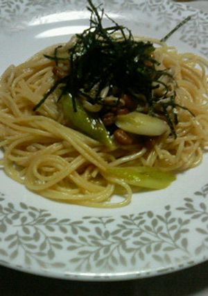 我が家の納豆パスタ　-レシピのメイン写真