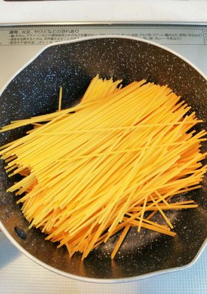 小鍋で二人前茹でられる♪水漬けパスタ-レシピのメイン写真