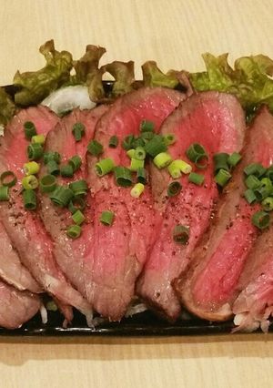 ローストビーフの作り方 柚子胡椒合います-レシピのメイン写真