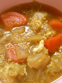 簡単!白菜 玉ねぎ人参卵の和風カレー煮!-レシピのメイン写真