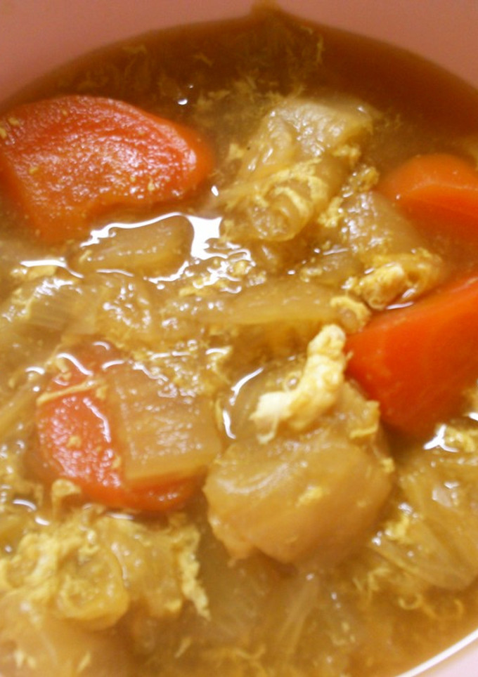 簡単！白菜 玉ねぎ人参卵の和風カレー煮！-レシピのメイン写真