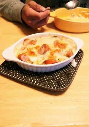 ポトフの残りで、チーズ焼きスープご飯？-レシピのメイン写真