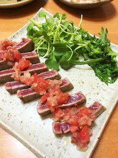マグロの炙り フレッシュトマトソース-レシピのメイン写真