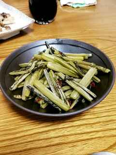 ぐーたら娘のご飯*野沢菜漬けのごま油炒め-レシピのメイン写真