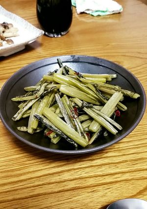 ぐーたら娘のご飯＊野沢菜漬けのごま油炒め-レシピのメイン写真