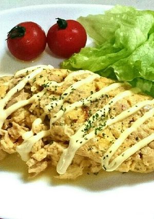 簡単絶品ツナマヨオムレツ♪-レシピのメイン写真